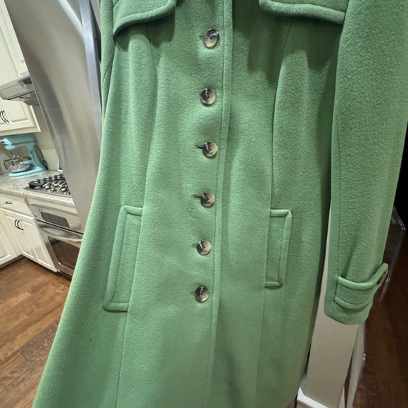 Vintage Lilly Pulitzer Pea Green Wool Blend Coat - Picture 4 of 6